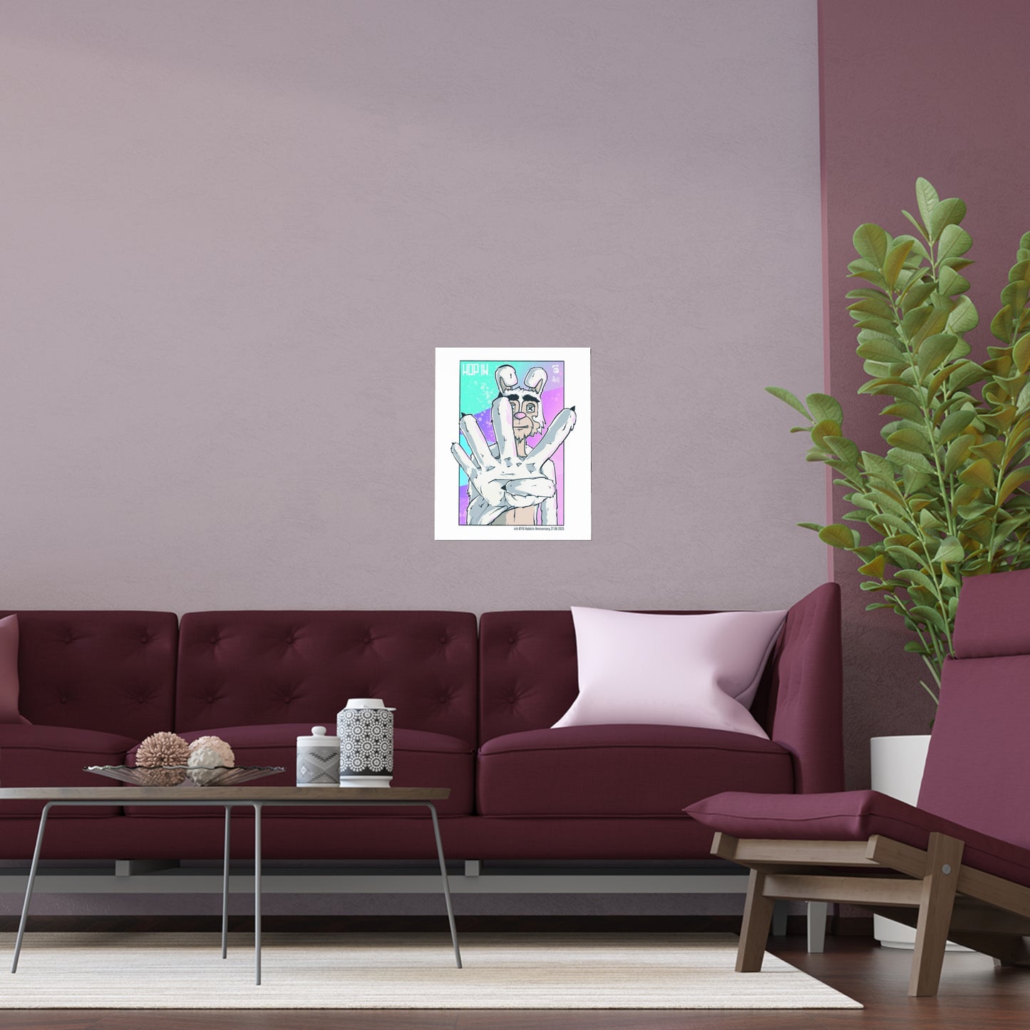 BTFD Rabbits – 4th Anniversary ‘Hop In’ Art Print. Vibrant Silk Poster