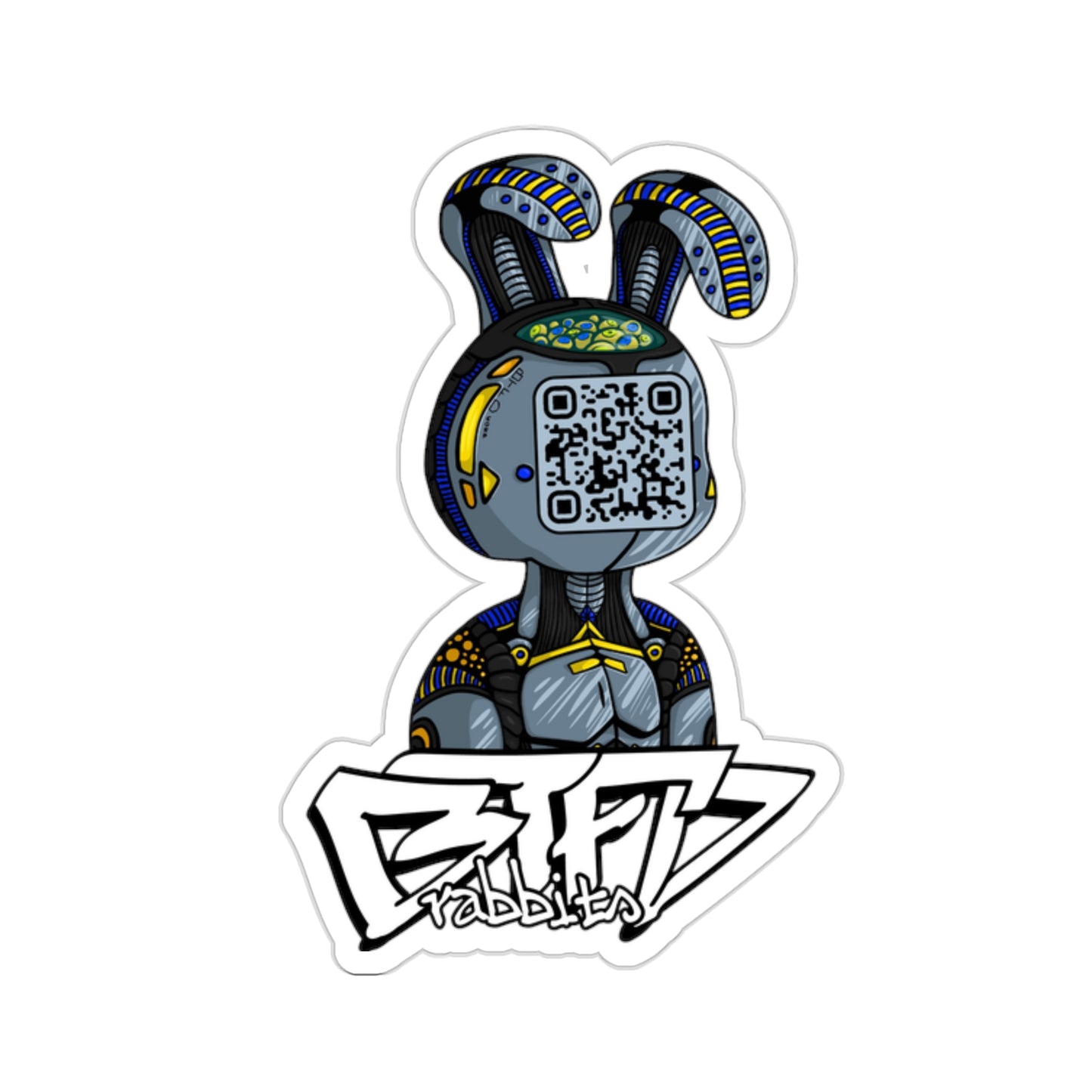 BTFD ROBO CRO Kiss-Cut Stickers