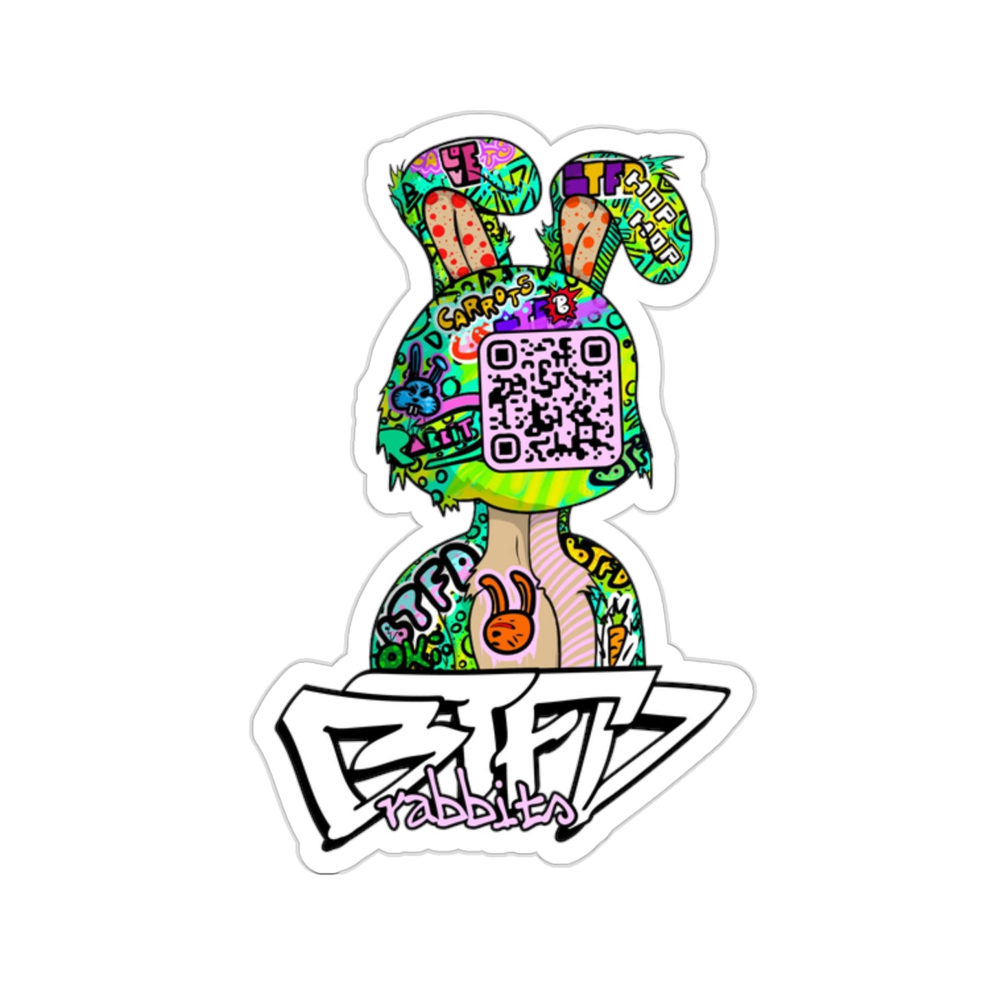 BTFD STICKER BOMB CRO Kiss-Cut Stickers