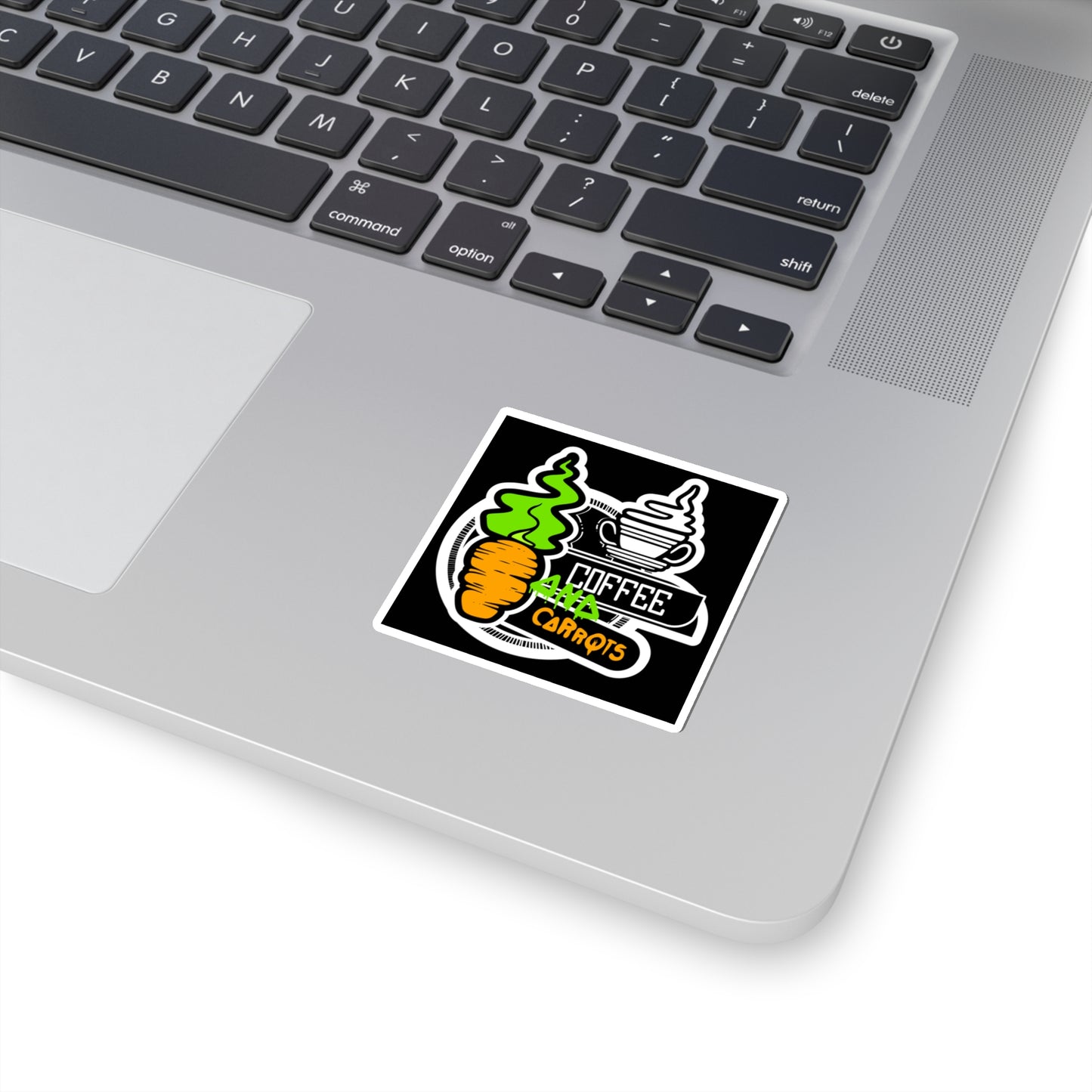 Black COFFEE and CARROTS Stickers