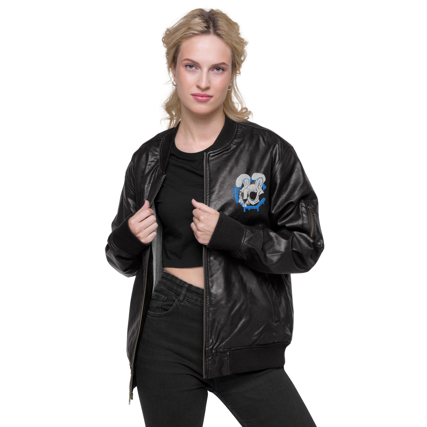 Leather CRO Bomber Jacket